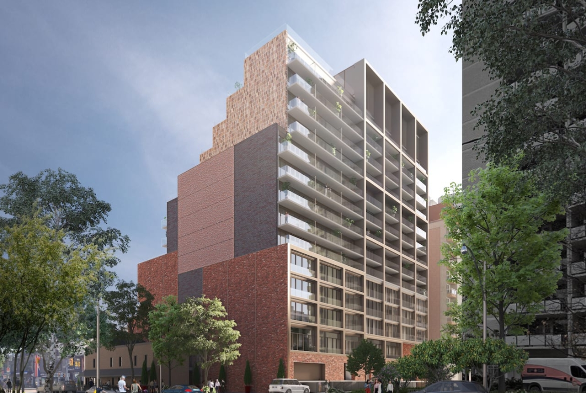 Rendering of 506 Church Condos exterior build back