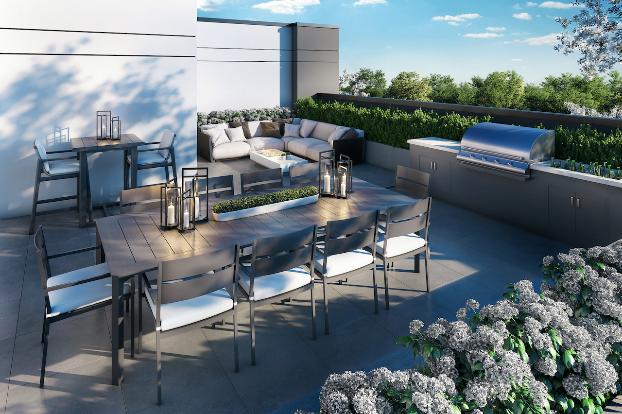 Rendering of The Butler Condos rooftop.