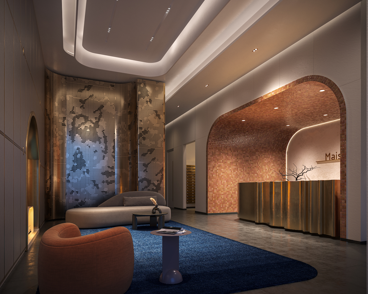 Rendering of Maison Wellesley lobby interior