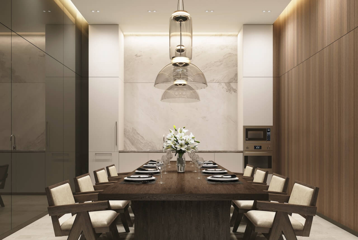 Rendering of The Leaside party room