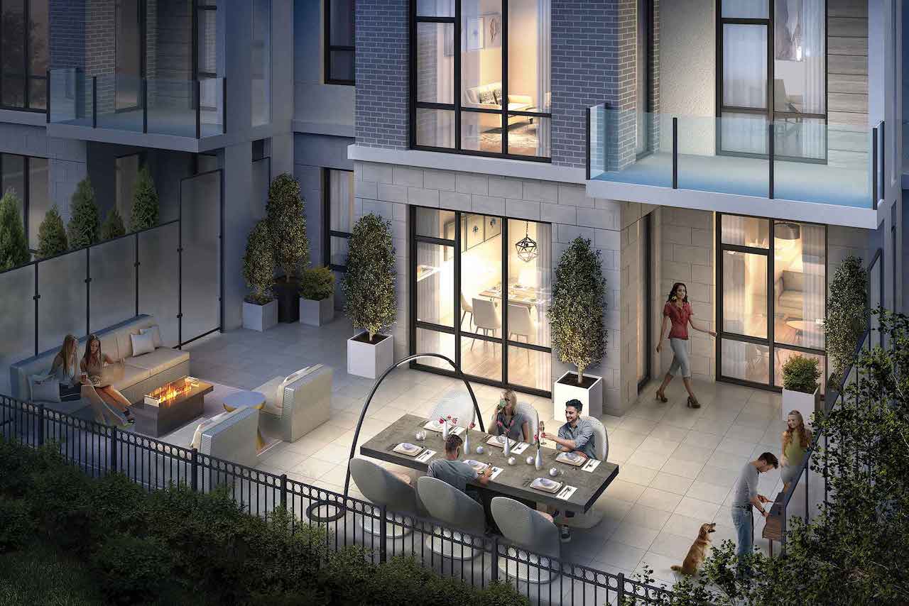 Rendering of 42 Mill St Condos Garden Suite Patio