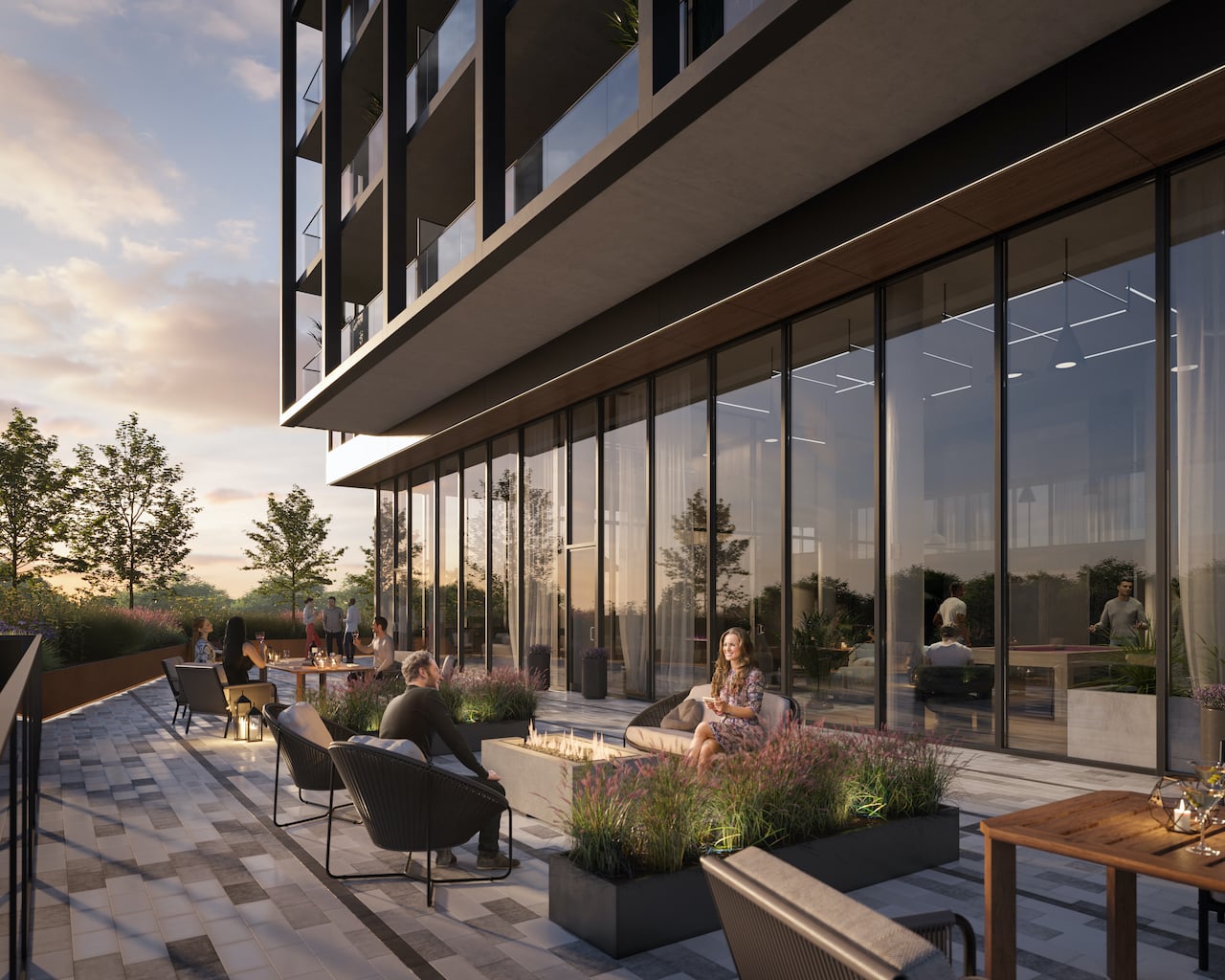 Rendering of Grand Central Mimico The Buckingham terrace