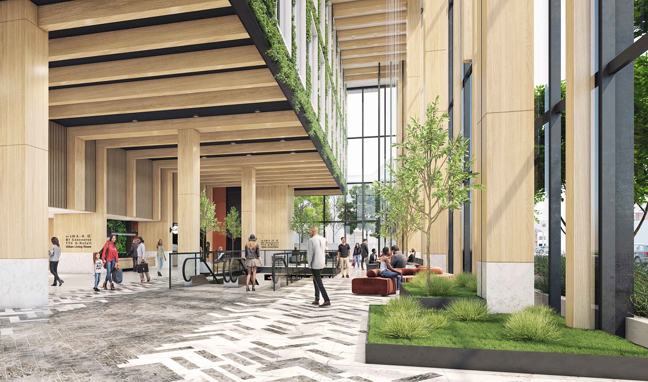 Rendering of 334 Bloor Street West Condos lobby.