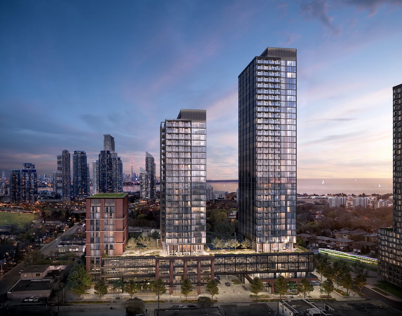 Rendering of Grand Central Mimico exterior aerial