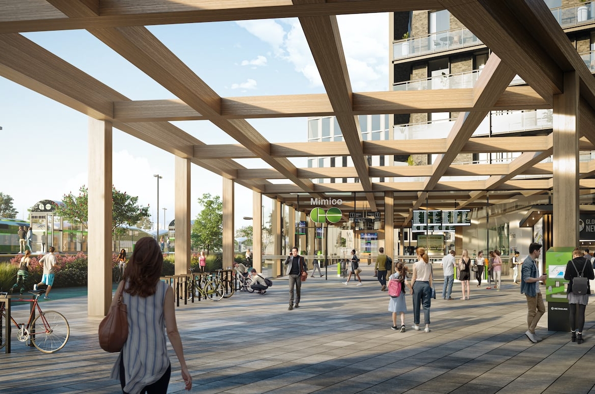 Rendering of Grand Central Mimico future GO Station