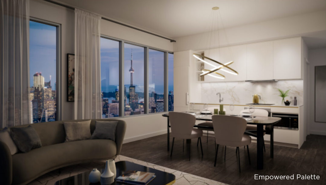 Rendering of 8 Wellesley Residences suite interior Empowered Palette