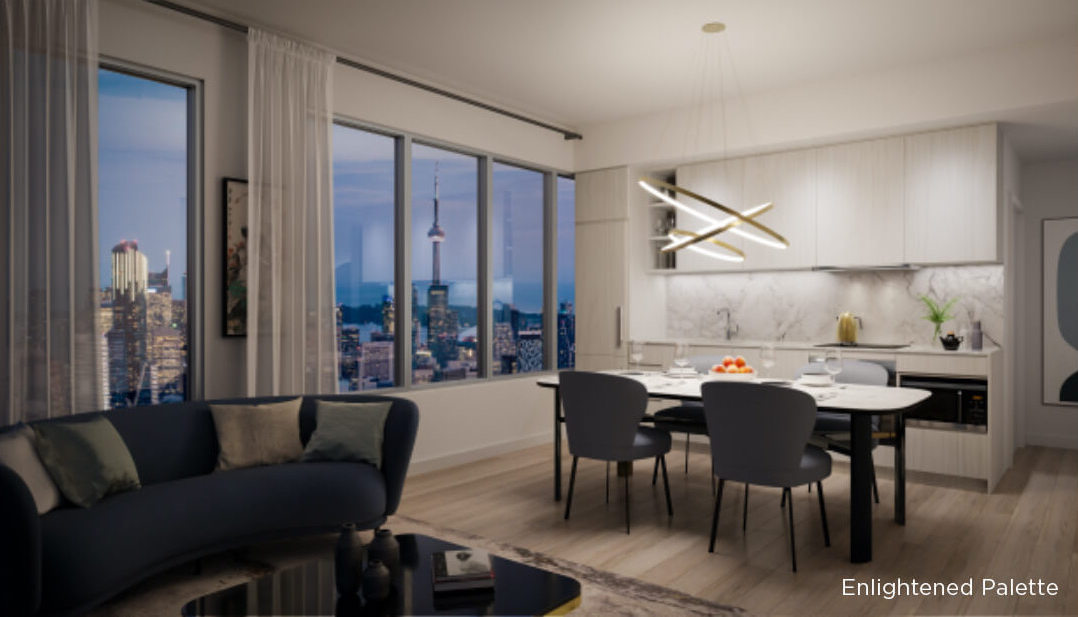 Rendering of 8 Wellesley Residences suite interior Enlightened Palette