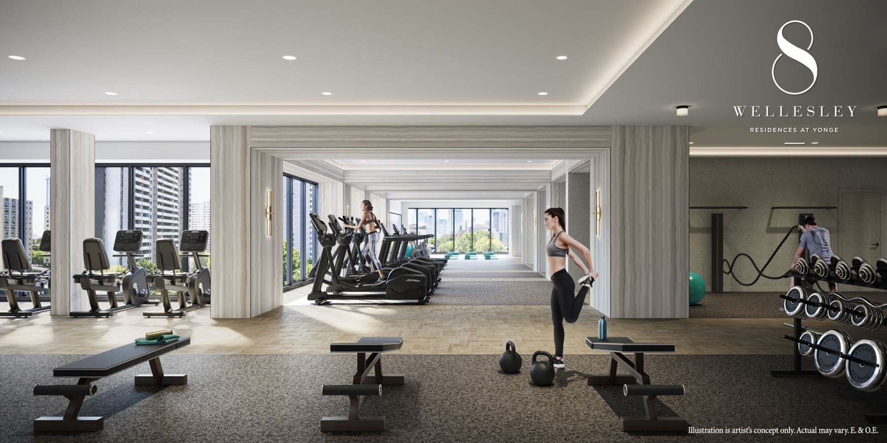 Rendering of 8 Wellesley Residences fitness centre