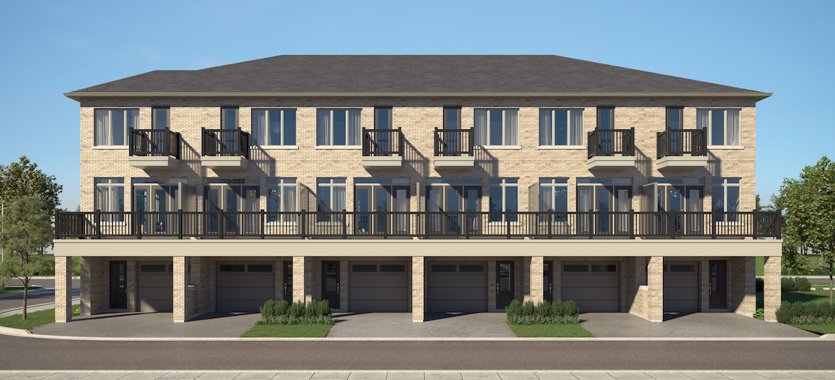 Rendering of Cachet ParQ Towns rear lane rear exterior.