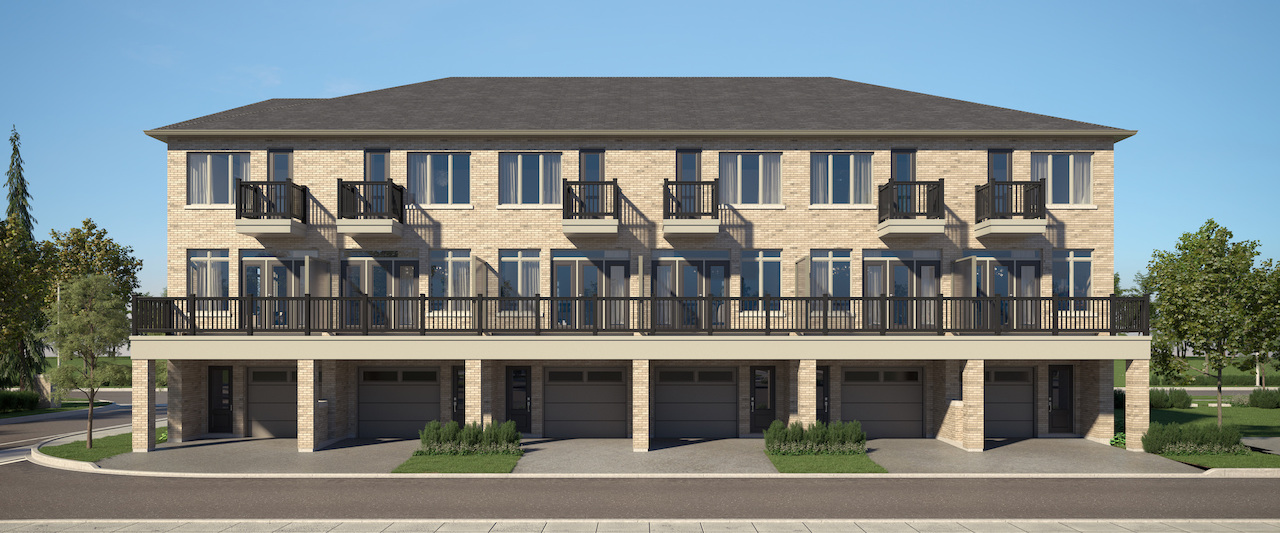 Rendering of Cachet ParQ Towns rear lane rear exterior.