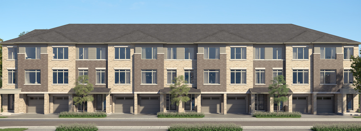 Rendering of Cachet ParQ traditional Towns exterior.