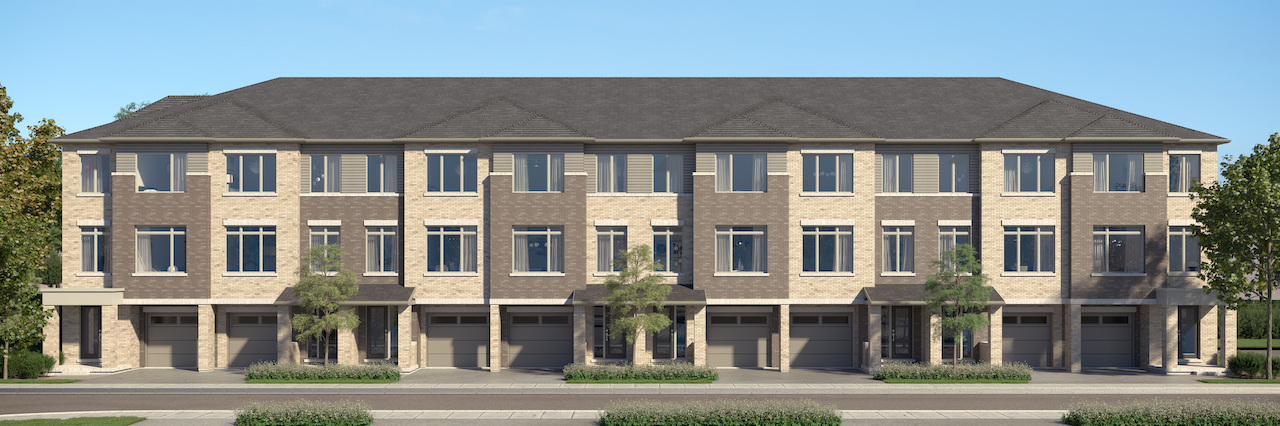 Rendering of Cachet ParQ traditional Towns exterior.