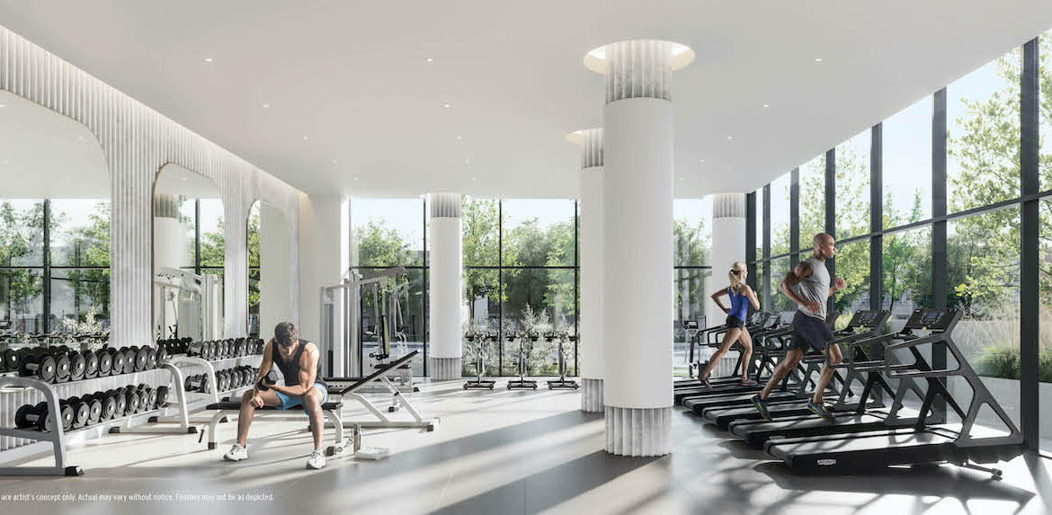 Rendering of Perch Condos fitness room