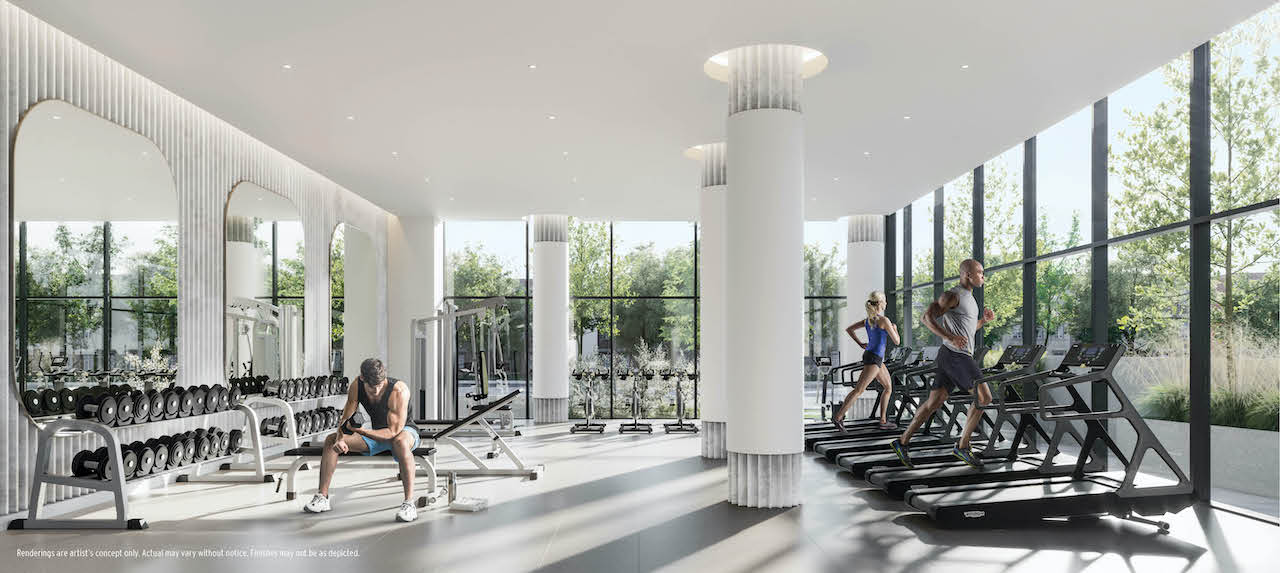 Rendering of Perch Condos fitness room
