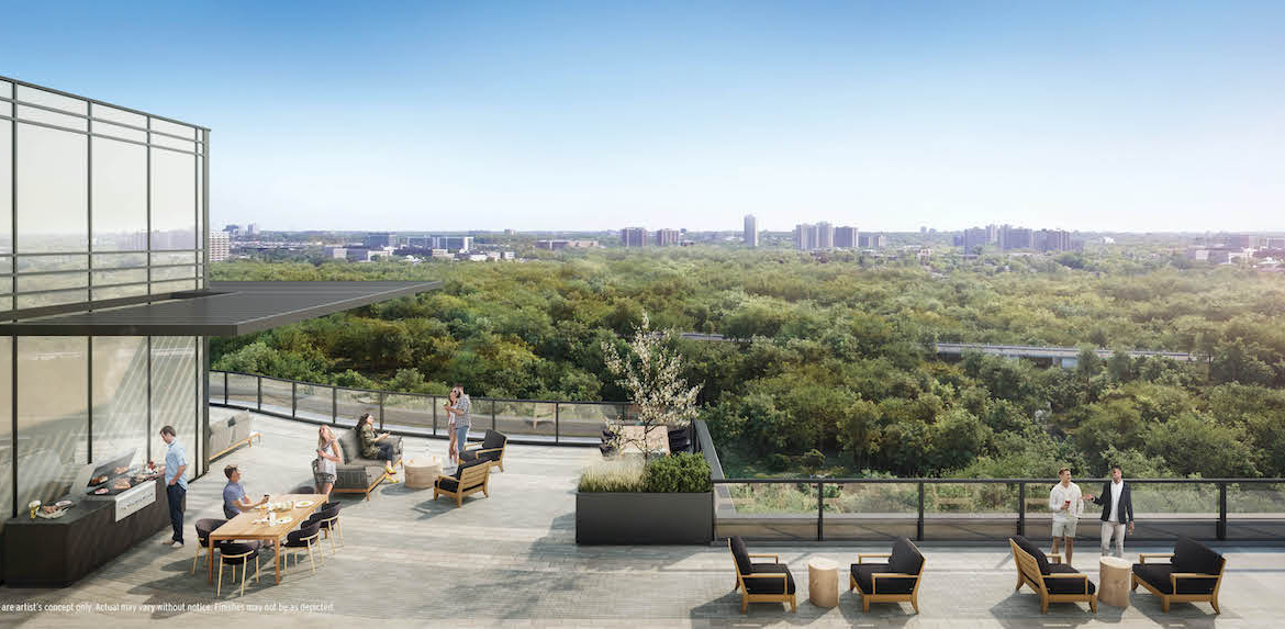 Rendering of Perch Condos rooftop terrace