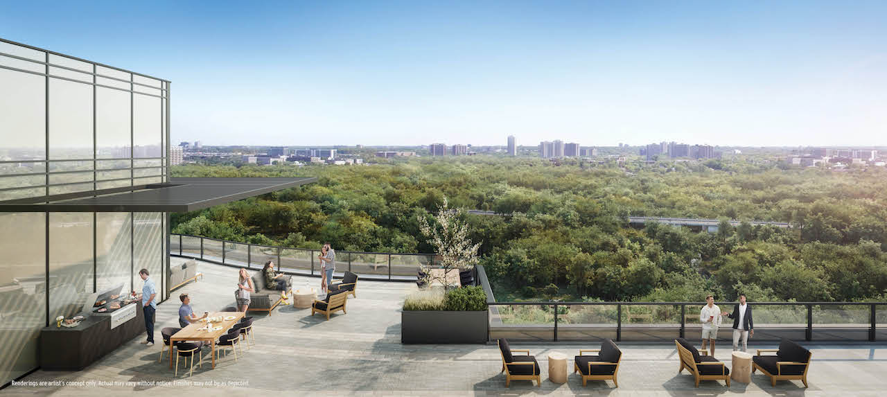 Rendering of Perch Condos rooftop terrace