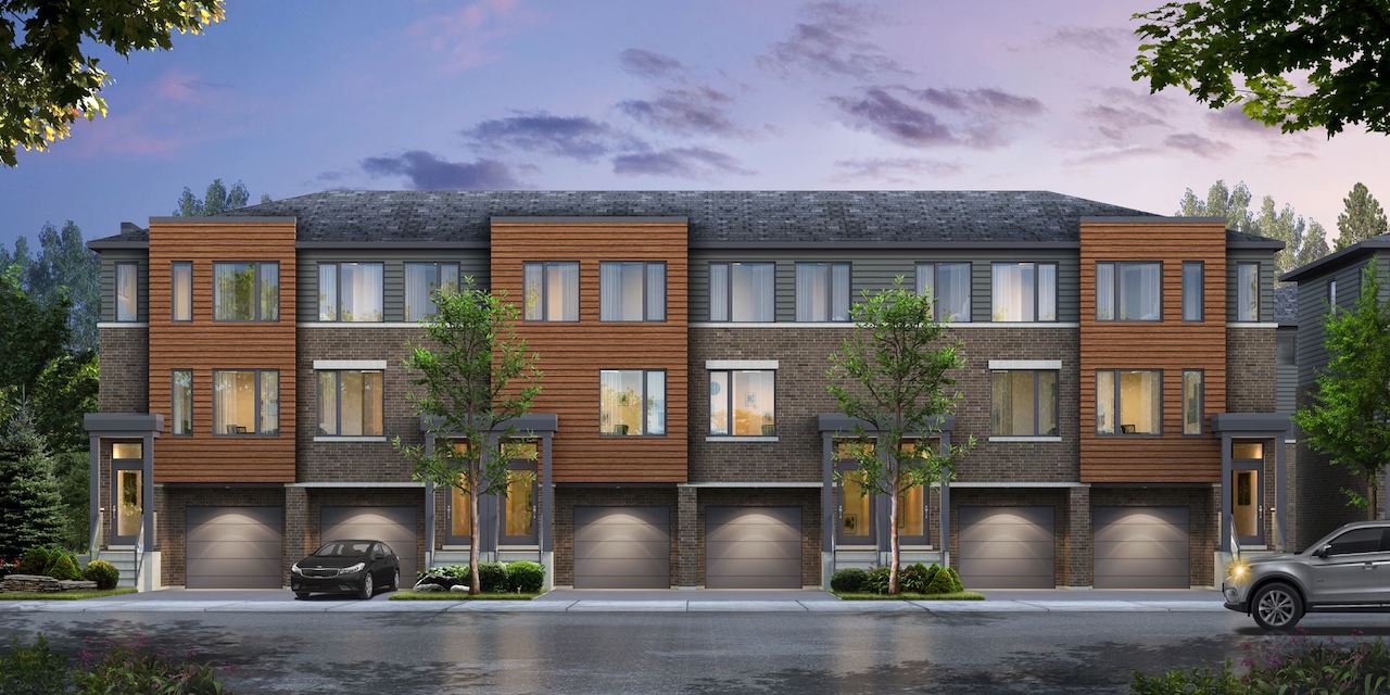 Rendering of the Roxboro towns exterior front-facing.