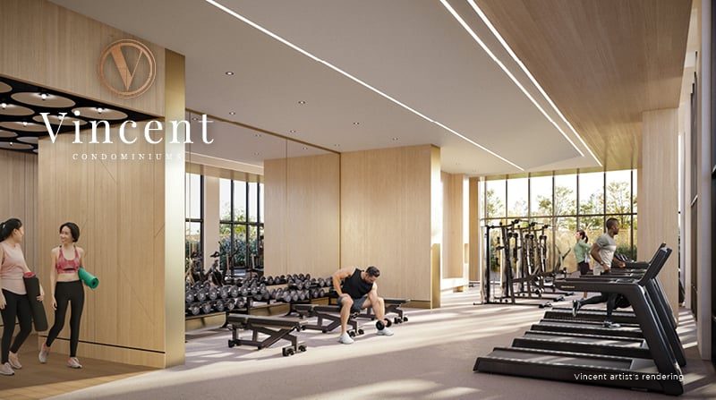Rendering of Vincent Condos gym