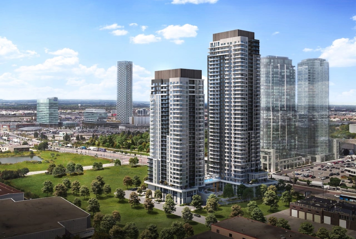 The Vincent Condos exterior aerial view