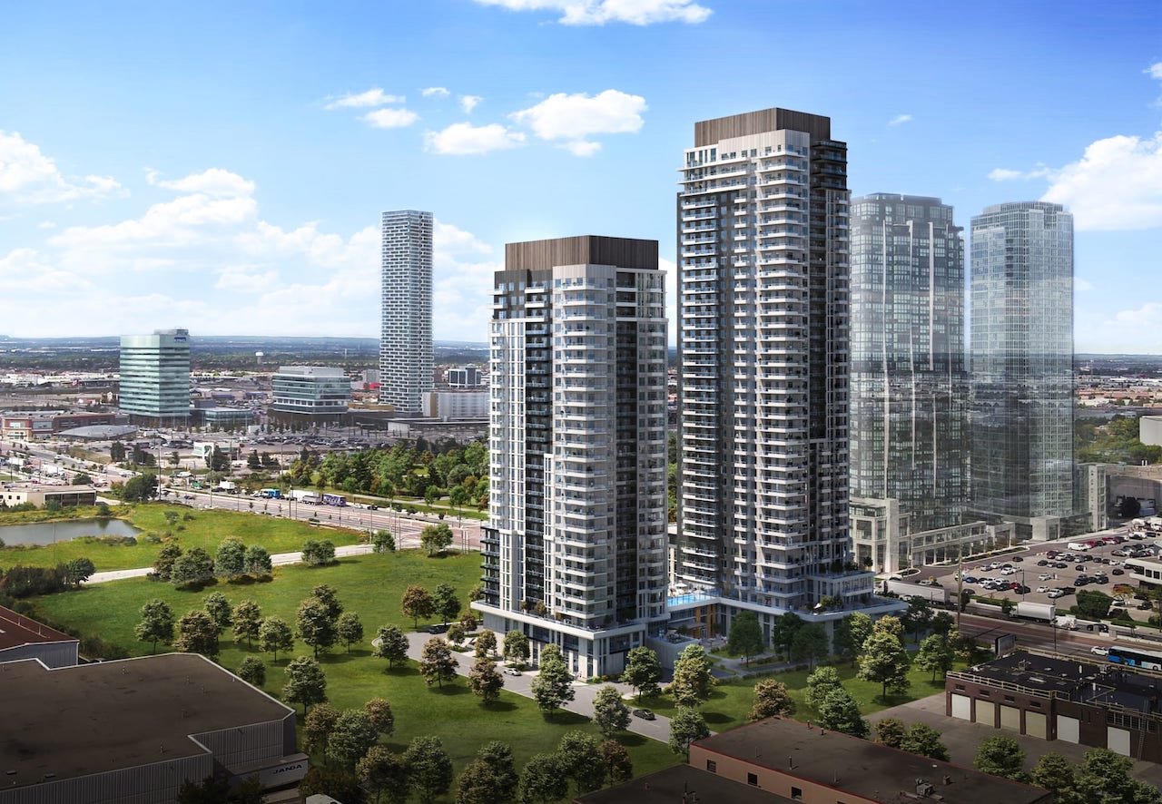 The Vincent Condos exterior aerial view