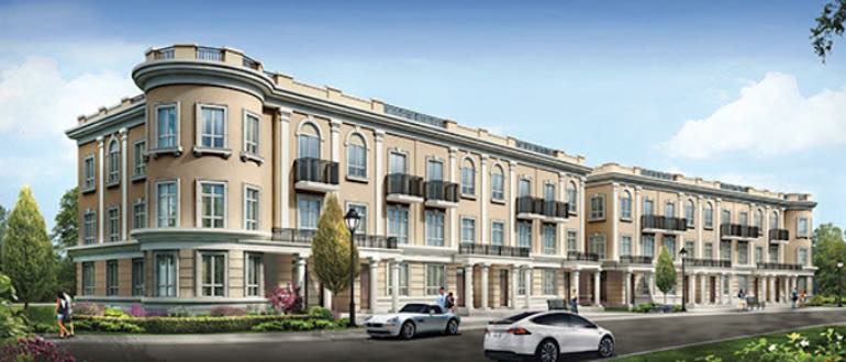 Full exterior rendering of VineRidge Towns