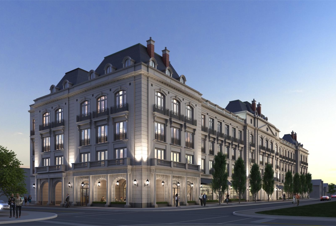 Exterior rendering of The Randall Residences in Oakville