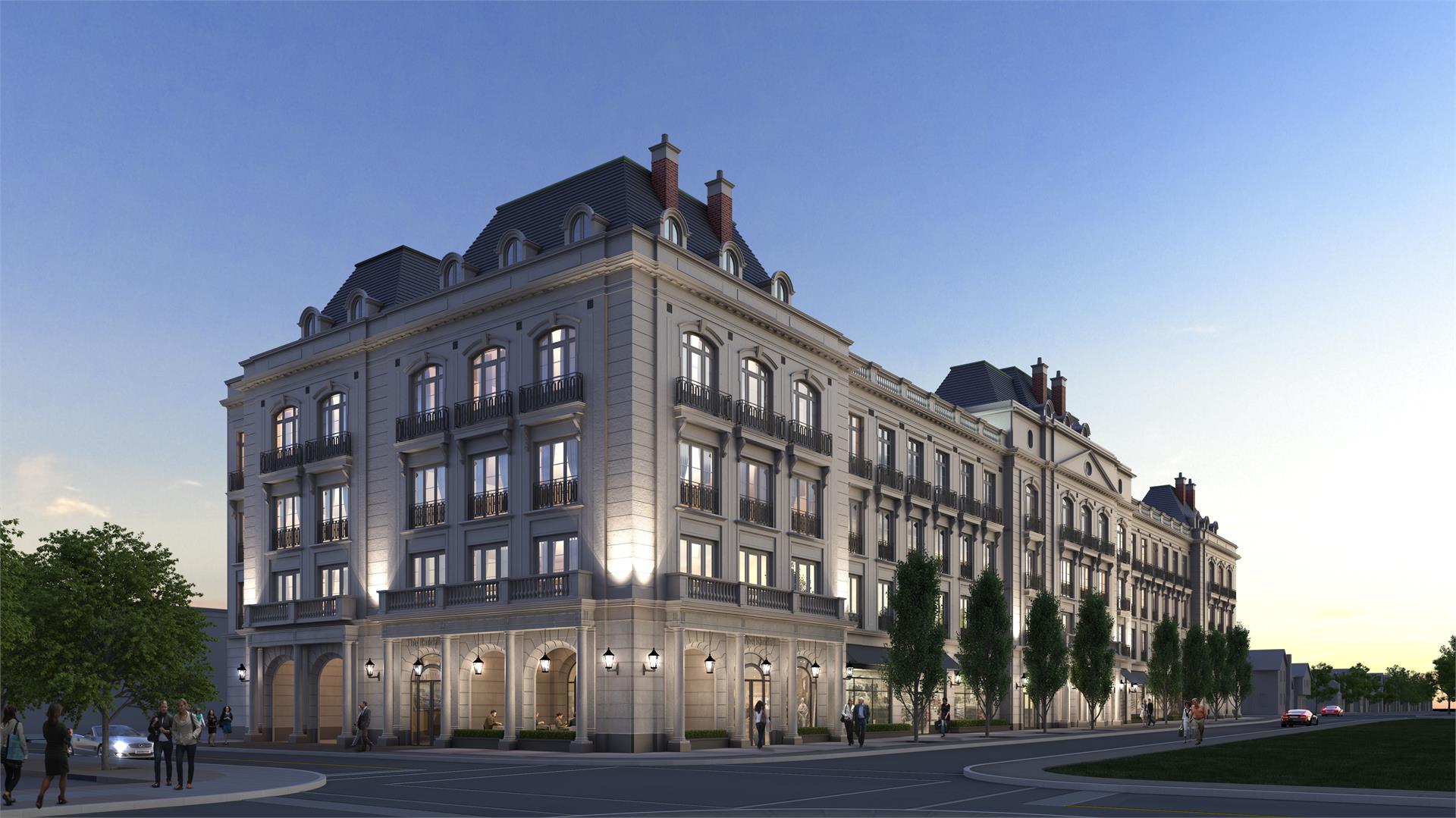 Exterior rendering of The Randall Residences in Oakville