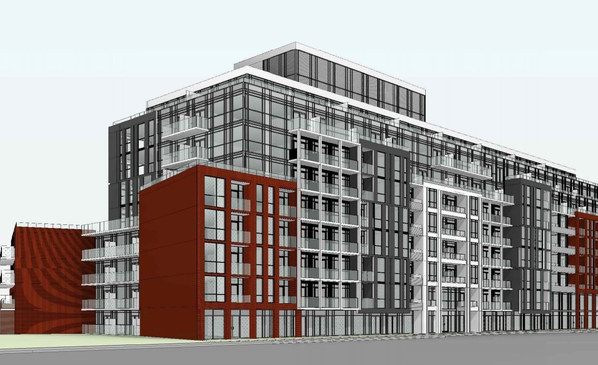 Exterior rendering of 1615 Kingston Road Condos angle 1.