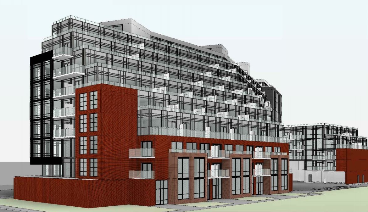 Exterior rendering of 1615 Kingston Road Condos angle 2.