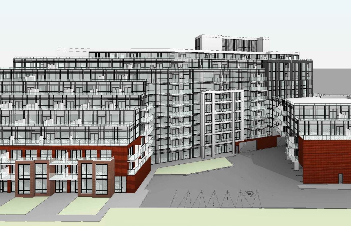 Exterior rendering of 1615 Kingston Road Condos angle 4.