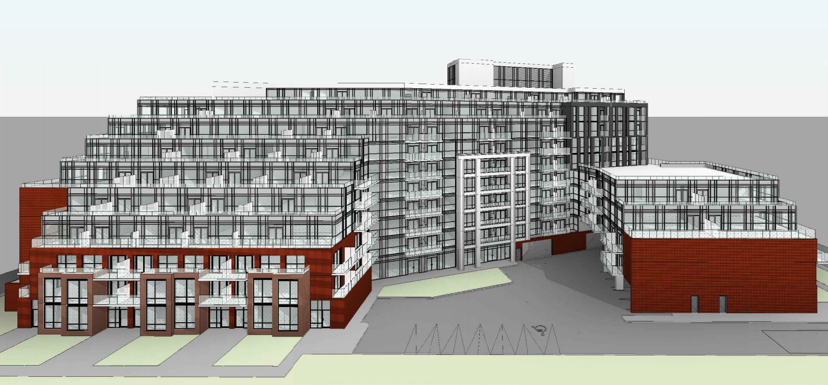 Exterior rendering of 1615 Kingston Road Condos angle 4.