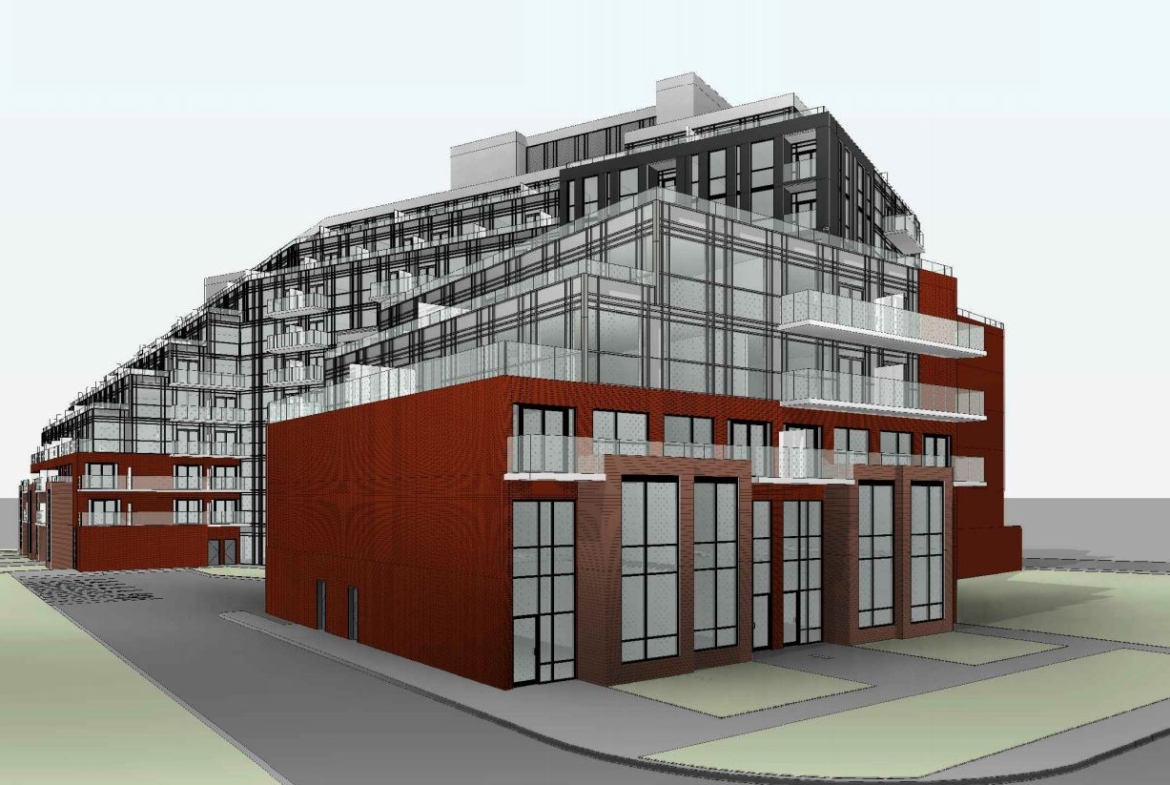 Exterior rendering of 1615 Kingston Road Condos angle 5.