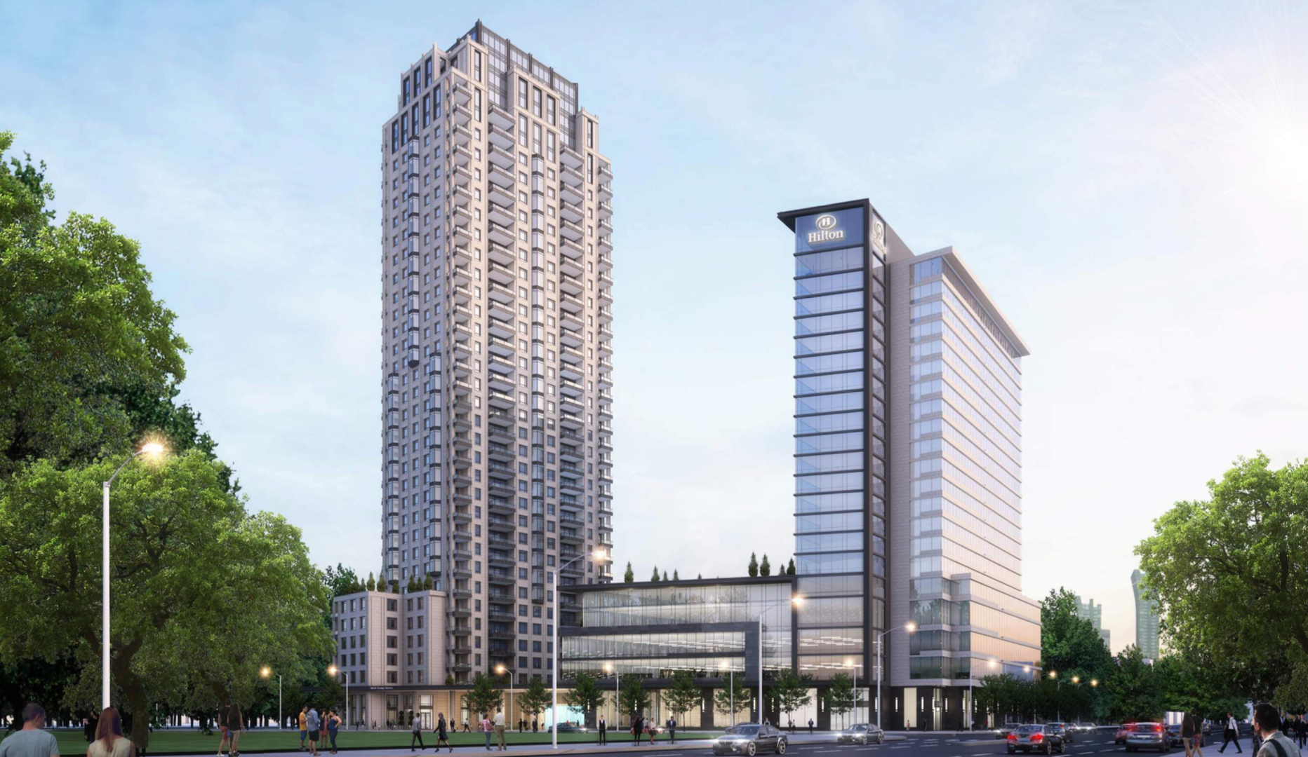 Exterior rendering of 4050 Yonge Street Condos and Hotel in Toronto