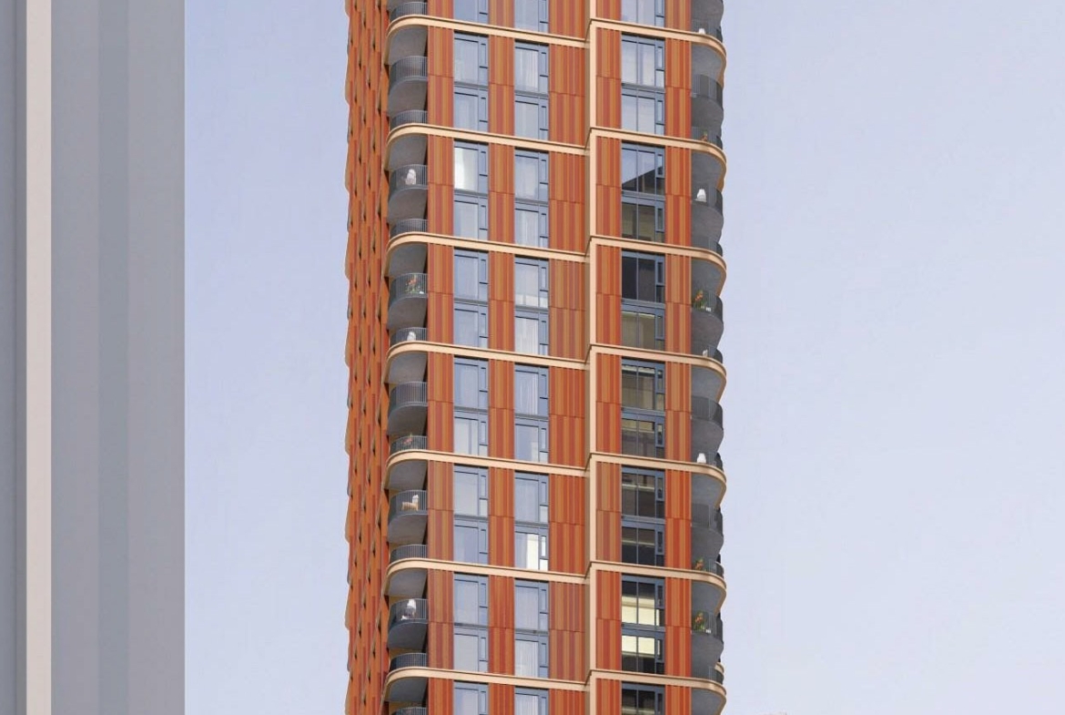 Rendering of 510 Yonge Condos exterior middle.