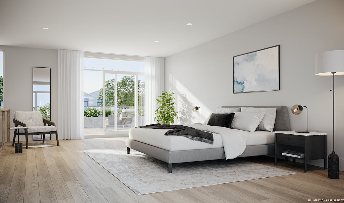 Rendering of Brightwater Towns interior bedroom
