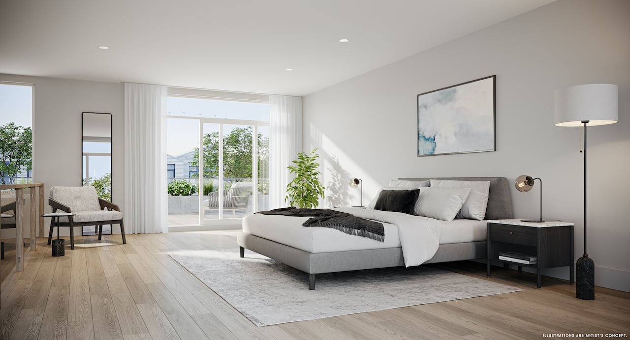 Rendering of Brightwater Towns interior bedroom