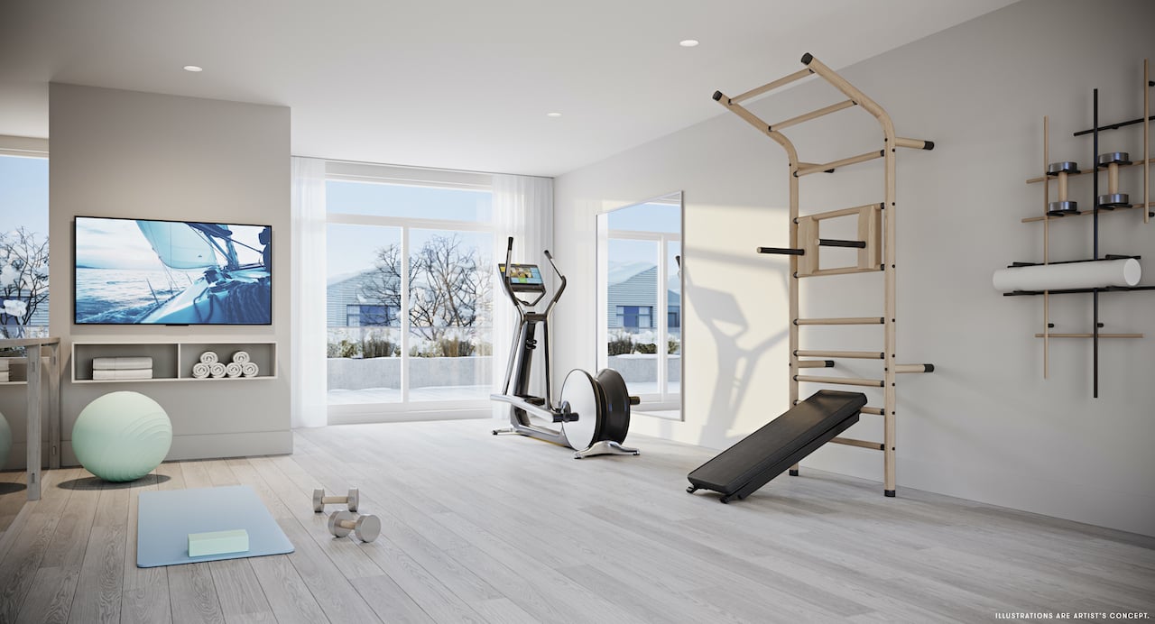 Rendering of Brightwater Towns interior gym