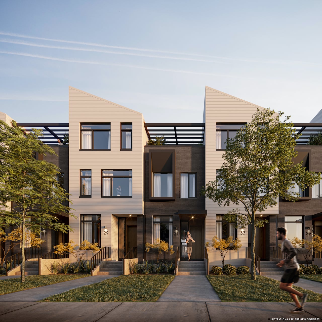 Rendering of Brightwater Towns terrace collection