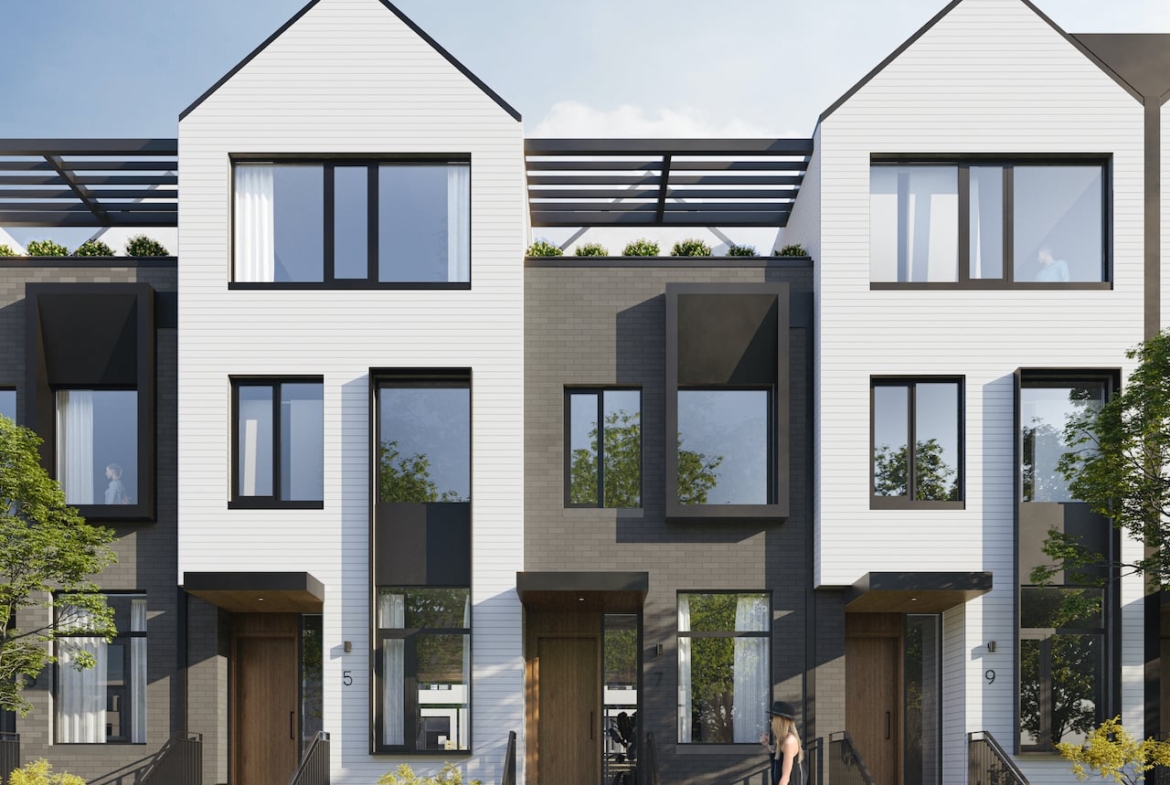 Rendering of Brightwater Towns trial collection exterior style 1