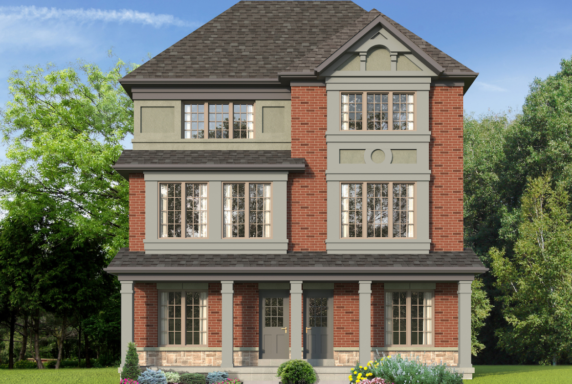Exterior rendering of The Village at Highland Creek Semis 11-12