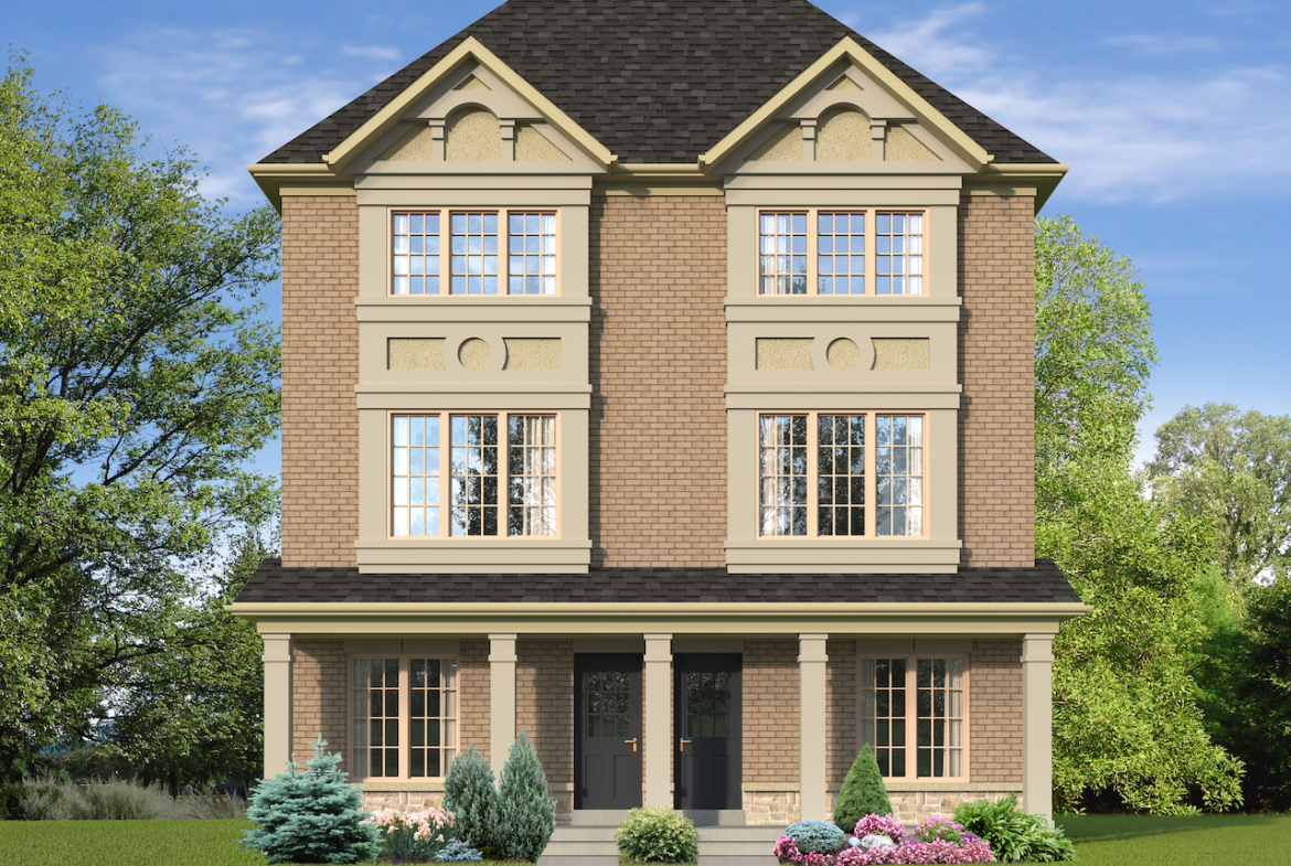 Exterior rendering of The Village at Highland Creek Semis 13-14