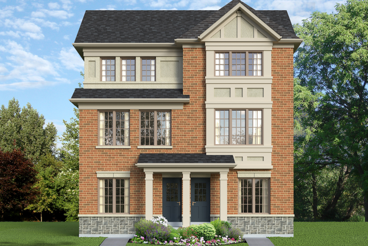Exterior rendering of The Village at Highland Creek Semis 9-10