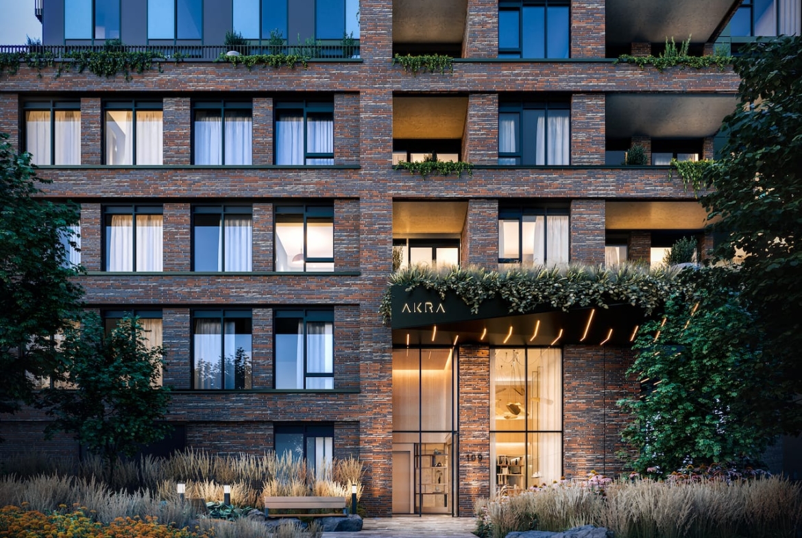 Rendering of Akra Living exterior entrance