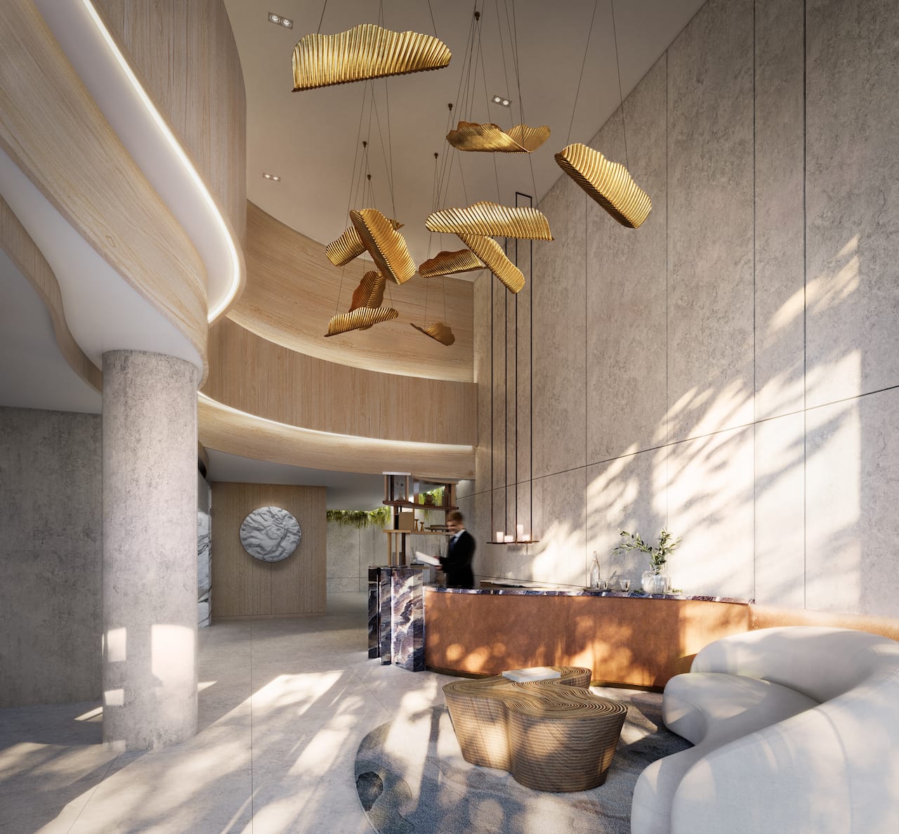 Rendering of Akra Living lobby