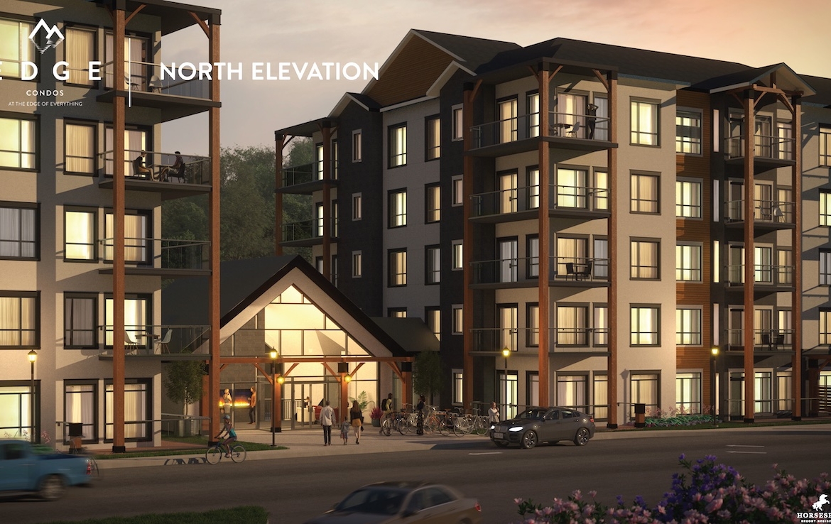Rendering of Edge Condos At Horseshoe north elevation.