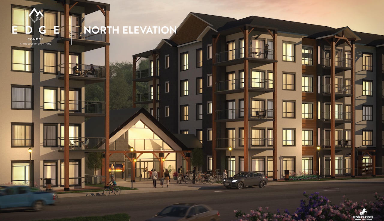 Rendering of Edge Condos At Horseshoe north elevation.