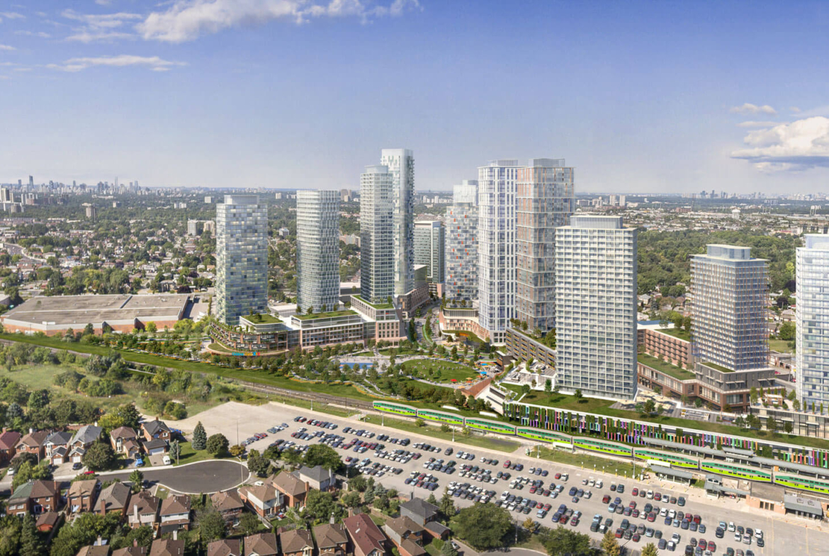 Rendering of Scarborough Junction aerial view.