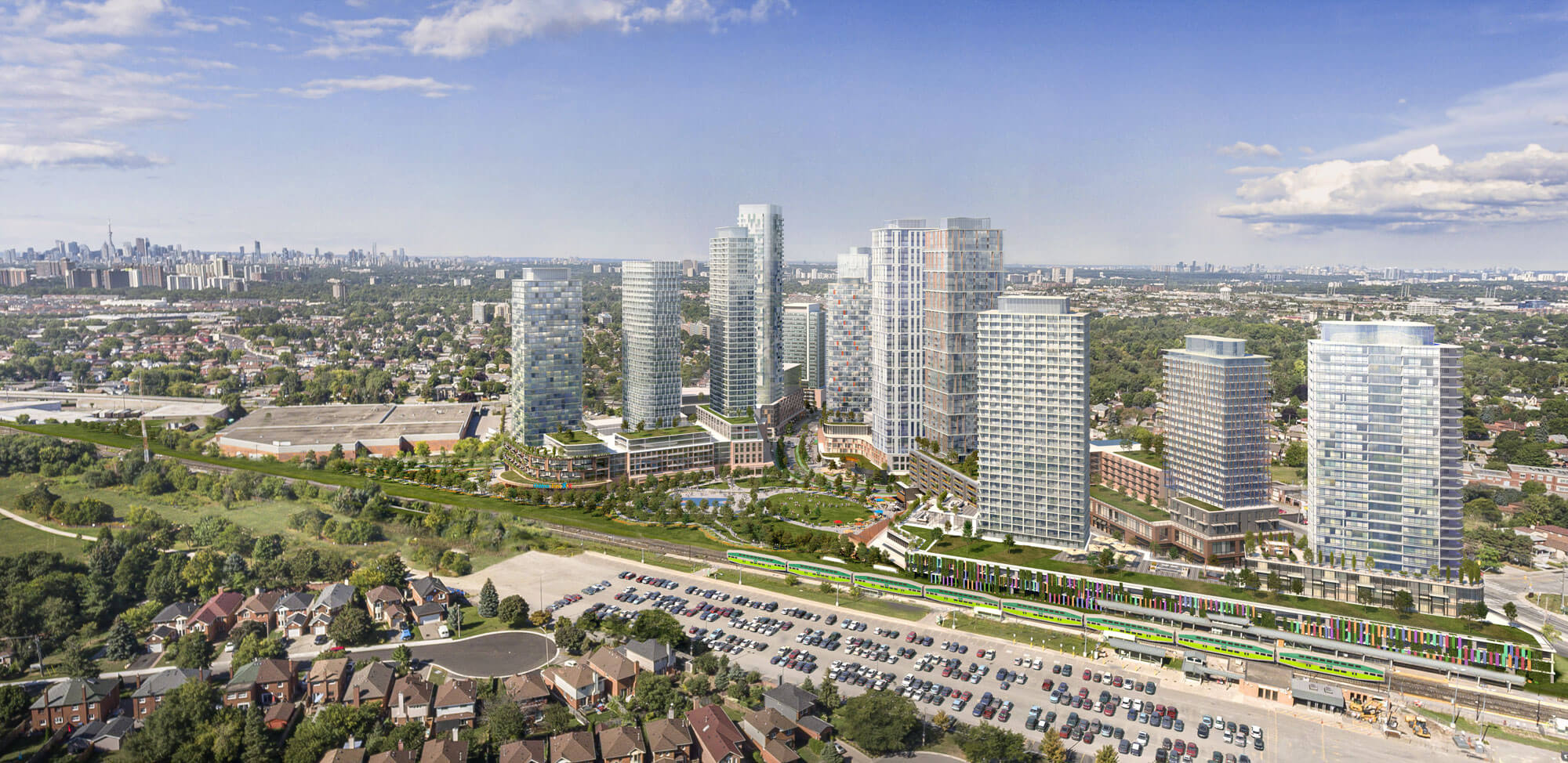 Rendering of Scarborough Junction aerial view.