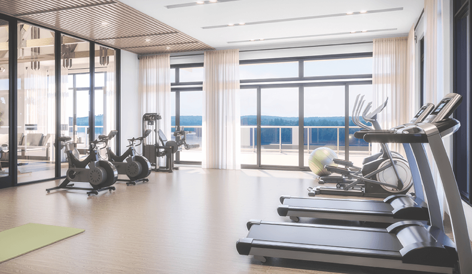 Rendering of The Summit Towns fitness centre.