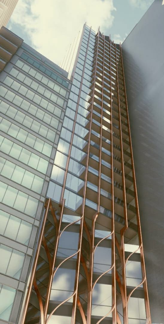 Rendering of 208 Bloor West Condos exterior siding detail
